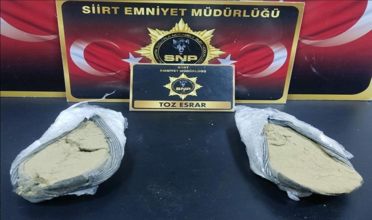 Siirtte bir kişinin ayakkabılarının taban kısmından uyuşturucu çıktı