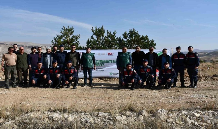 Sivasta 65 bin fidan Cumhuriyetin 100üncü yılında toprakla buluştu