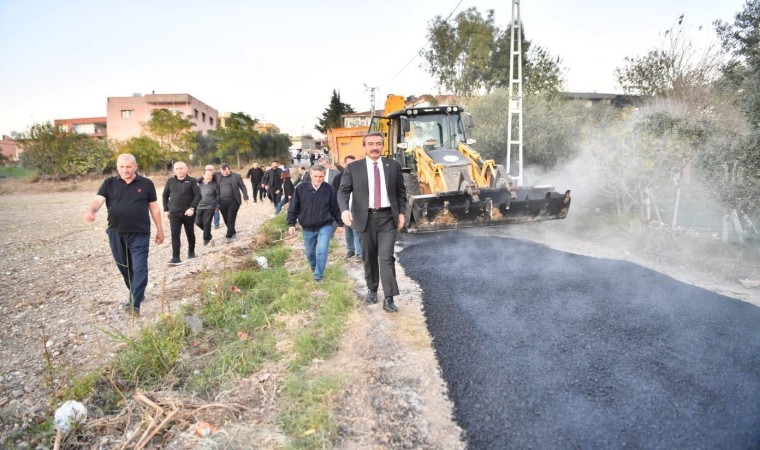 Soner Çetine Salbaşta yol yapım çalışmalarını inceledi