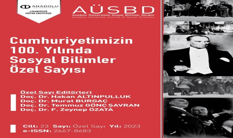 Sosyal Bilimler Dergisinin Cumhuriyetin 100. yılına özel sayısı çıktı