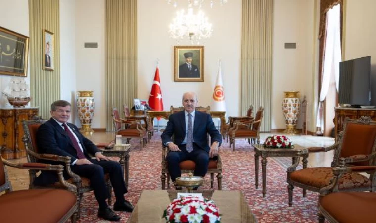 TBMM Başkanı Kurtulmuş, Davutoğlu’nu kabul etti