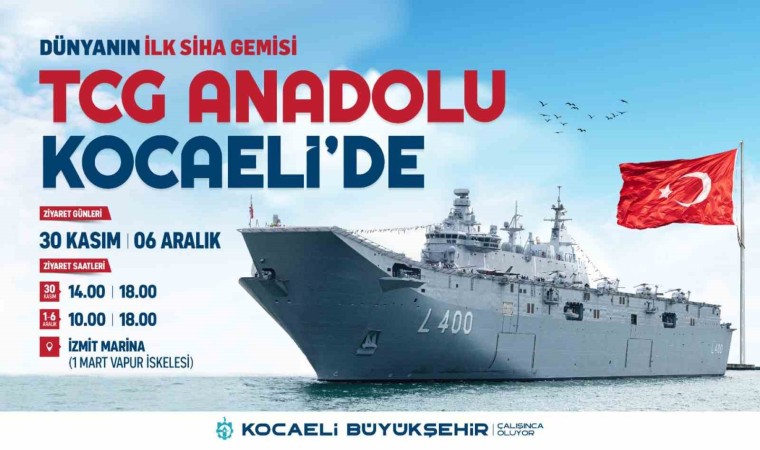 TCG Anadolu İzmit Körfezine demirleyecek