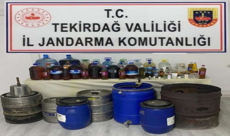 Tekirdağda 278 litre kaçak alkol ele geçirildi