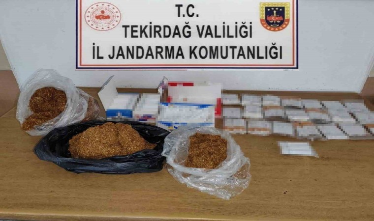 Tekirdağda tütün ve makaron ele geçirildi