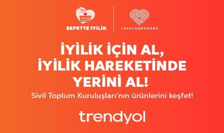 Trendyol, Paylaşma Günü’nde Sepette İyilik Hareketi ile STK’lara destek oluyor 