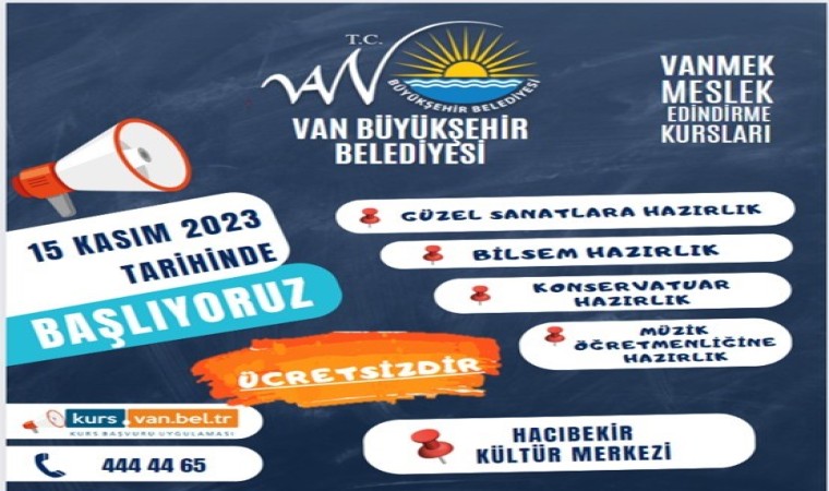 Van Büyükşehir Belediyesi güzel sanatlara hazırlık kursu açtı