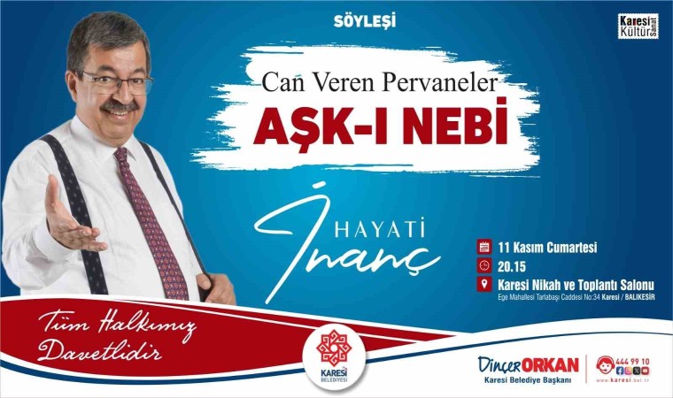 Yazar Hayati İnanç Karesililerle buluşuyor