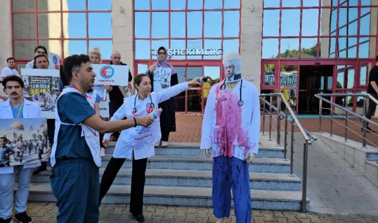 Zonguldak’ta doktorlardan, İsrailli meslektaşlarına tepki