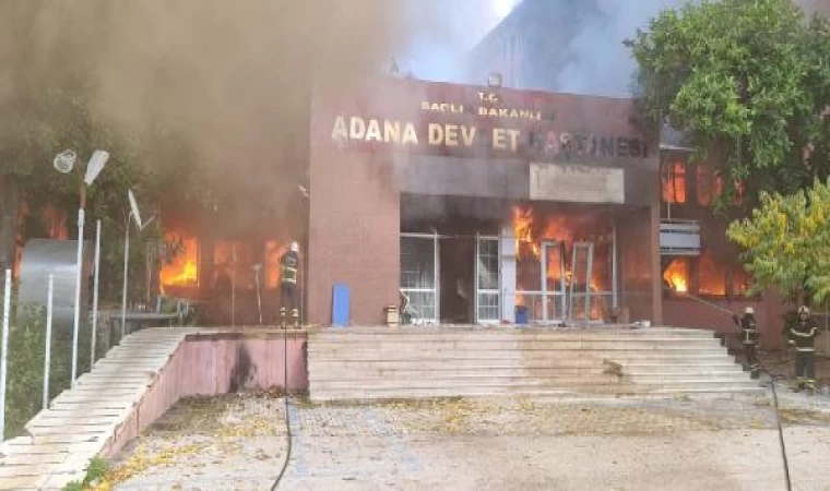 Adana’da kullanılmayan hastane binasının deposunda yangın