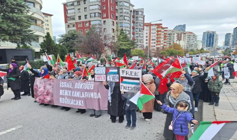 Ankara’da Filistin’e destek yürüyüşü