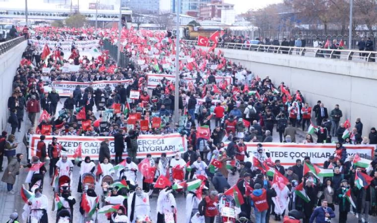 Ankara’da ’Gazze’ye destek’ mitingi 