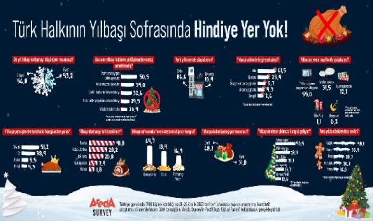 Araştırma: Türk halkının yüzde 86,6’sı yılbaşını evde geçirecek