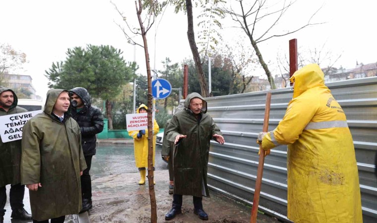 Bayrampaşada Cumhuriyetin 100üncü yılına özel 2023 fidan dikilmeye devam ediliyor