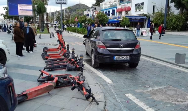 Bodrum’da alkollü sürücü ile arkadaşı polise zor anlar yaşattı