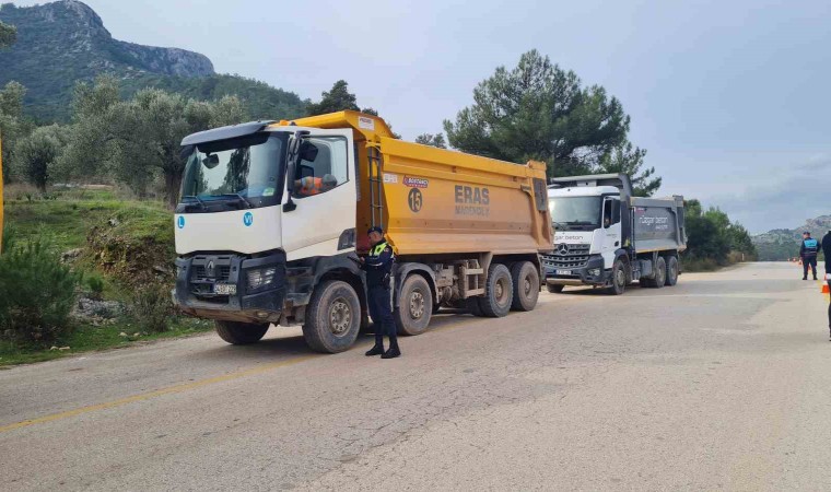 Bodrumda hafriyat kamyonlarına sıkı denetim