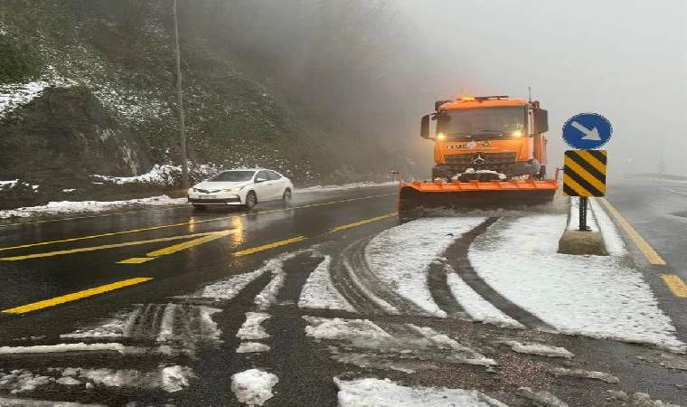 Bolu Dağı’nda kar yağışı