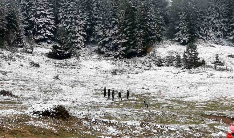 Bolunun yüksek kesimleri beyaz örtüyle kaplandı