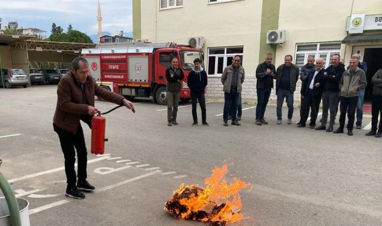 Bozyazıda yangın tatbikatı yapıldı