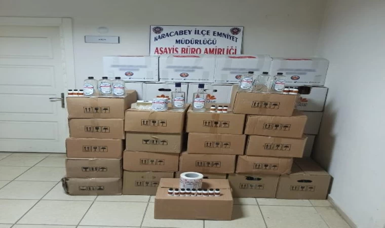 Bursa’da 616 litre sahte içki ele geçirildi; 1 gözaltı