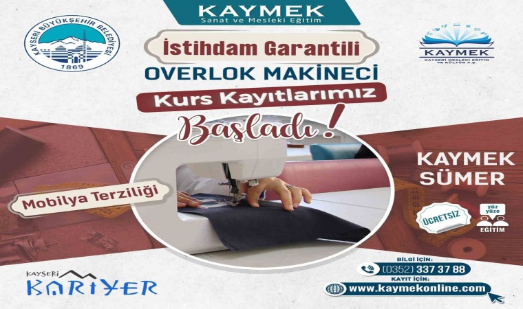 Büyükşehirden mobilyanın başkenti Kayseride “özel” kurs