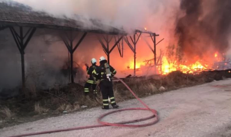 Çorum’da tuğla fabrikasında yangın (2)