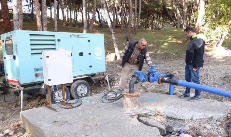 Demircinin 1,5 kilometrelik içme suyu terfi hattı tamamlandı