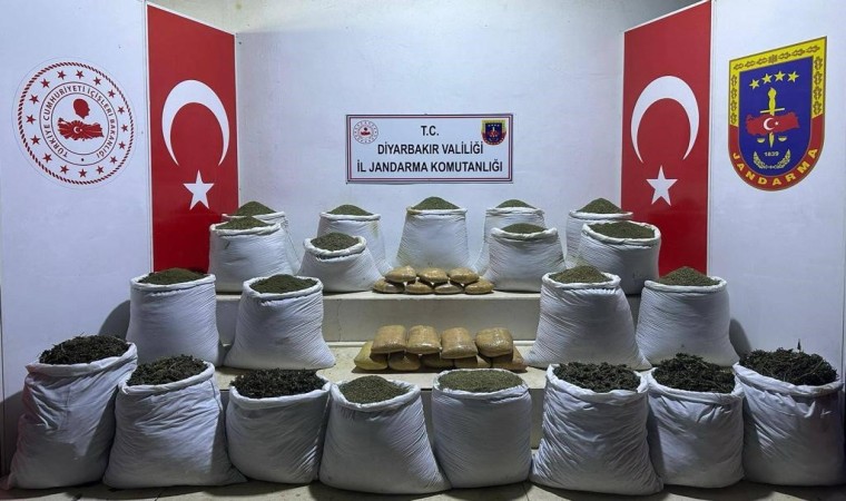 Diyarbakırda 915 kilogram uyuşturucu madde ele geçirildi