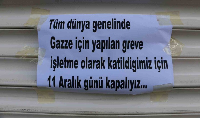 Diyarbakırda kepenkler Gazze için kapandı