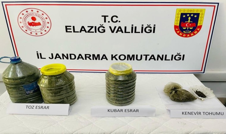 Elazığda toprağa gömülü vaziyette 14 kilo esrar ele geçirildi