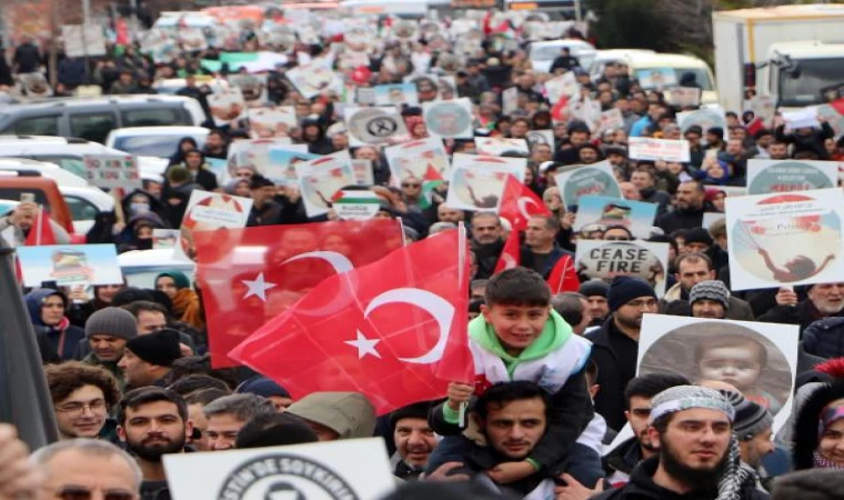 Erzurum’da Filistin’e destek yürüyüşü