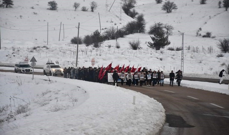 Giresunda şehitler için yürüyüş yapıldı