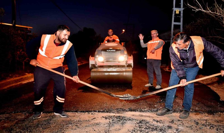 Gülnarda yol yapım çalışmaları sürüyor