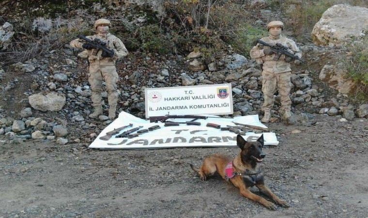 Hakkari kırsalında silah ele geçirildi