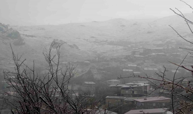 Hakkaride karla karışık yağmur etkili oldu