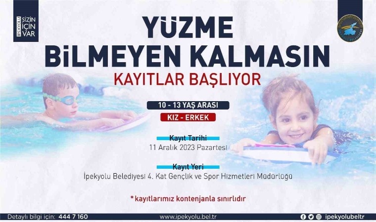 İpekyolunda “yüzme bilmeyen kalmasın” kursu