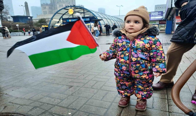 İsrailin Gazzeye yönelik saldırıları Polonyada protesto edildi