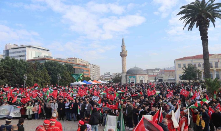 İzmirliler Filistine destek için yürüdü