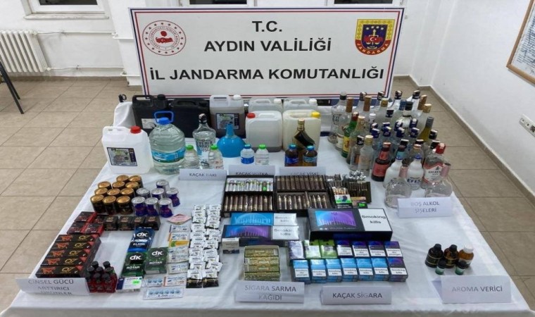 Jandarmadan kaçak sigara ve alkol operasyonu