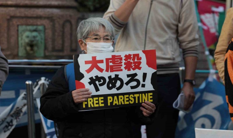 Japonyada İsrailin Gazzeye yönelik saldırıları protesto edildi