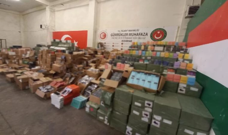 Kapıkule’de 90 milyon TL değerinde kaçak eşya ele geçirildi