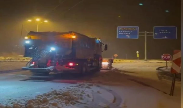 Karabük’ün yükseklerinde kar yağışı