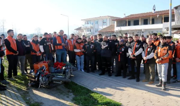 Kazada ölen motokurye, meslektaşları tarafından anıldı