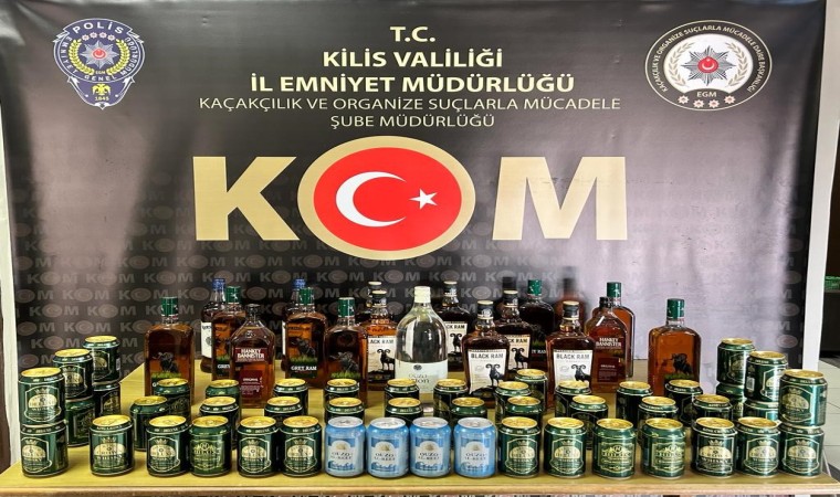 Kiliste 34 litre kaçak ve sahte alkol ele geçiril: 1 gözaltı