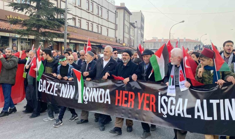 Konyada Şehitlere Dua, Gazzeye Destek yürüyüşü