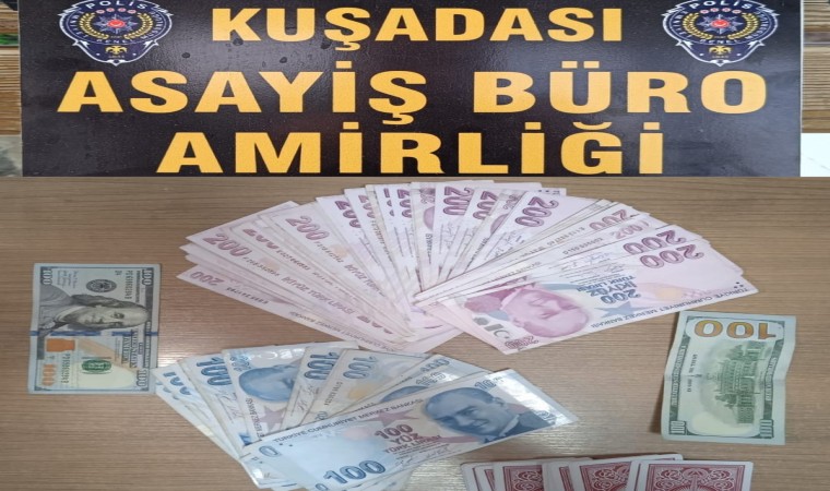 Kuşadasında kumar baskını: 8 şahıs suçüstü yakalandı