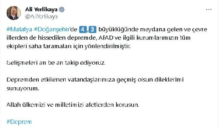 Malatya’da 4.3 büyüklüğünde deprem (2)