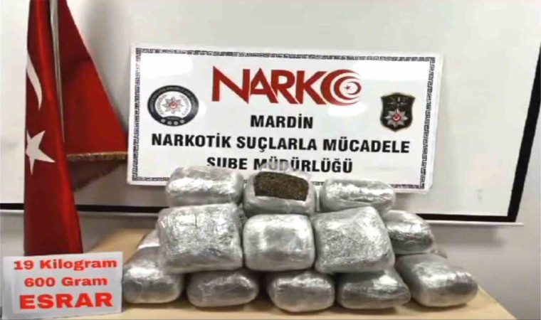 Mardinde 19 kilo esrar ele geçirildi, 2 kişi tutuklandı