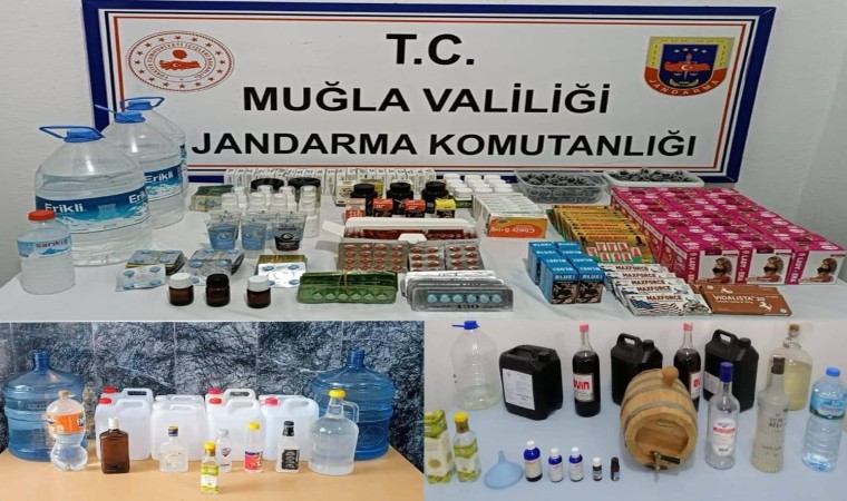 Muğlada 24 saatte 83 litre sahte alkol ele geçirildi