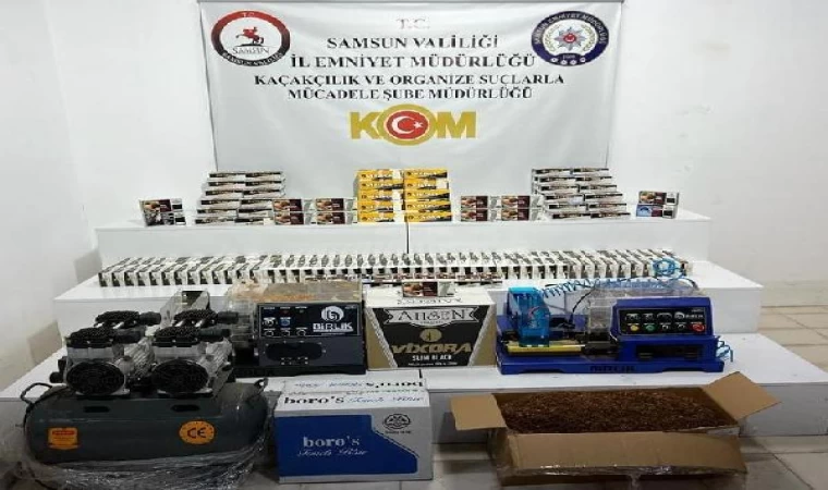 Samsun’da 47 bin 400 doldurulmuş makaron ele geçirildi