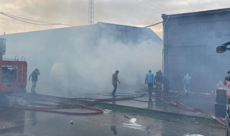 Samsun’da lastik kaplama dükkanında yangın